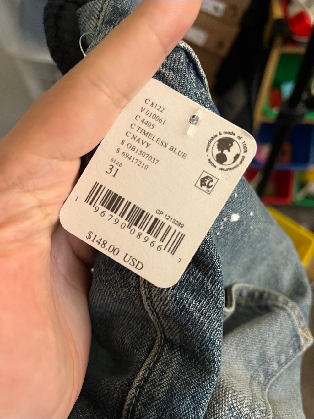 We The Free Blue Distressed Wide Leg Jeans - Picture 12 of 12